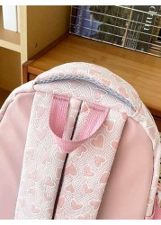 Simple Solid Color Large Capacity Campus Backpack Casual Schoolbag