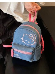 Sanrio 2025 New Niche Design Sense Of Shoulder Bag Kitty Cat Embroidery Girl Heart Cute Shoulder Bag Fashionable And Versatile Large Capacity Summer Niche Sweet Sister Senior Sense Of Bag