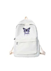 1pc Back To School Backpack Fresh And Sweet Butterfly Pattern Backpack Lightweight And Large Capacity Backpack Suitable For Daily Schooling Very Suitable For Campus Class Photoshoot Birthday Gift For