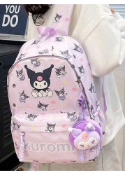 Sanrio 1pc Hello Kitty Kuromi Cinnamoroll My Melody Cartoon Backpack Cute Daily Bag Cat Cartoon Anime Storage Bag Women Casual Travel Commuting Backpack Makeup Bag Holiday Organizer Large Capacity Cos