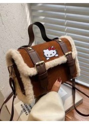 Sanrio Sanrio Hello Kitty Lamb Plush Crossbody Bag New Handbag Versatile Niche Texture Storage Bag