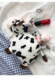 Women s Cow Shaped Oblique Shoulder Bag Asymmetric Design