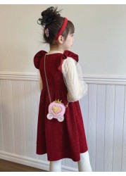 Cartoon Princess Crown Girls Children s PU Leather Shoulder Bag