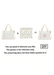 1Pc New Mini Casual Versatile And Diy 26 Letter Crossbody Bag For Back To School Season Suitable For Elementary School Junior High School High School And College Students Suitable For Daily Use When G