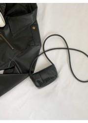 Mini Children Simple Solid Color Flap Crossbody Bag