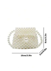 Girls Faux Pearl Beaded Crossbody Bag