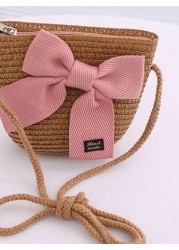 New Arrival Girls Cute Princess Style Bowknot Beach Bag Suitable For Daily Use
