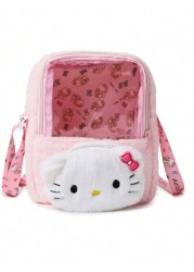 Sanrio Sanrio Hello Kitty Plush Crossbody Bag Exquisite And Versatile Translucent Cute Girly Heart Portable Storage Bag