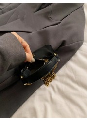 1pc Spring Summer New Fashion Minimalist Handbag Shoulder Bag Crossbody Bag Solid Color PU