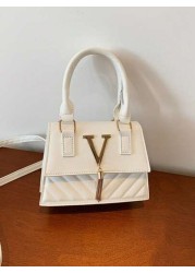 1pc Fashionable And Elegant Messenger Bag Fashionable Messenger Bag Letter Tassel Fashionable Shoulder Small Square Bag Pu Material Fashionable And Versatile Square Bag Shape Can Be Carried By Hand Or