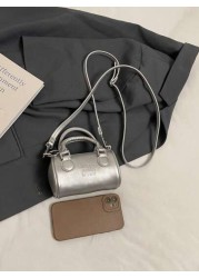 Girls Letter Print Mini Pillow Handbag Shoulder Messenger Bag