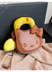 Sanrio 1pc Sanrio Cute Kitty Cartoon Mini Crossbody Bag High Quality Fashion Handbag For Girls