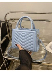 1pc Fashionable Commuting Texture Indentation Rhombus Bag Simple Casual One Shoulder Crossbody Small Square Bag Simple Hand Held Large Capacity Bag Popular Retro Fashion Crossbody Bag Fashion Shoulder