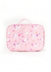 1 Piece Cute Cartoon Decorated Insulated Lunch Bag School Food Lunch Box Non Woven Leak Proof Camping Picnic Bag Suitable For Office School Outdoor Summer Beach Camping Travel Picnic