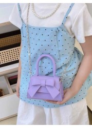 1pc Fashion Girl s Mini Handbag Butterfly Decor Shoulder Bag With Snap Closure Suitable For Outings Parties Shopping Cute As Cosmetic Bag