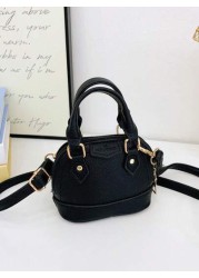 1pc Fashionable Textured Small Bag Fashionable Casual Shoulder Messenger Bag High End Korean Small Shell Bag Handbag Messenger Bag Lipstick And Coin Accessories Bag Pu Material High End Solid Color Co