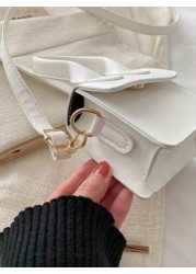 1 Pc New Model Girl s Retro Solid Color Handbag Made Of Pu Material Magnetic Opening And Closing Design Small And Light Simple And Casual A Must Have For Daily Outings