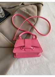 1pc Pu Magnet Closure Fashionable Solid Color Lychee Pattern Handbag Niche Design Stylish Shoulder Crossbody Bag Suitable For A Variety Of Occasions Adjustable Shoulder Straps Are Versatile And Not Pi