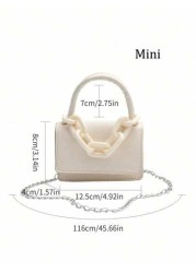 1 Girl s Handbag Simple Casual Fashion Style Large Capacity Lightweight Girl s Small Square Bag Solid Color Pu Leather Fabric Magnet Closed Detachable Chain Multiple Carrying Methods In One Bag Suitab