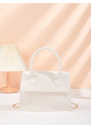 1pc Crocodile Pattern Girls Handbag Chain Crossbody Shoulder Bag Ideal For Daily Use Party And Mother s Day Gift