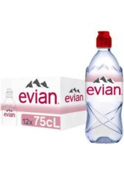 evian Recycled Bottles Natural Mineral Water 750ml Pack of 12