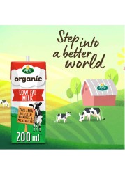 Arla Organic Low Fat Milk Multipack, 200ml Pack of 6
