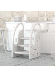 Eazy Kids 3 Step Stool - Grey
