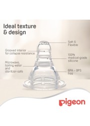 Pigeon Peristaltic Nipple L Cross Cut Bulk Clear 01855