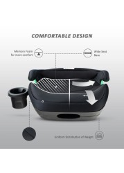 TEKNUM Car Seat I-Size Booster with 4 Reclining Mode &amp; Isofix - Black