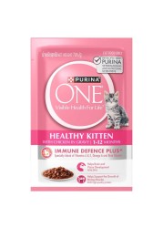 Purina One Healthy with Chicken in Gravy Kitten Wet Food, 85g Pack of 12