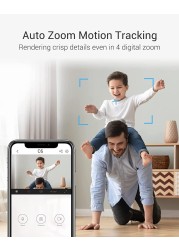 EZVIZ 2K+ AI Security Camera Indoor, AI Powered Human/Pet/Crying Detection, Starlight Colour Night Vision, Auto-Zoom Tracking, Two-way Audio&amp;Calling, 2.4G/5G WiFi, SD Card/Cloud Storage(C6)