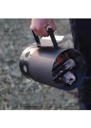 Coal Burner and Charcoal Chimney Burner Starter for Bbq Barbeque - Steel Cooking Stove Fire Chimney Starter BBQ Tools