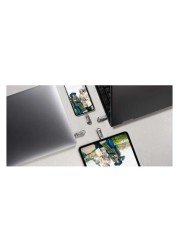 سانديسك ألترا دوال درايف لوكس ذاكرة فلاش USB نوع سي 64 غيغابايت - فضي