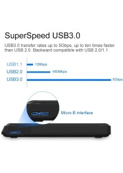 External USB 3.0 Hard Drive Case, Wavlink Hard Drive Enclosure, Support SATA I/Ii/Iii/HDD/SSD Hard Disk Case, Hard Drive Reader With LED Indicator, Support Uasp &amp; 2TB Drives