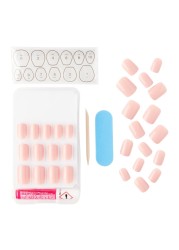 Kiss Gel Fantasy Color False Nails Ribbons Pink 24 PCS