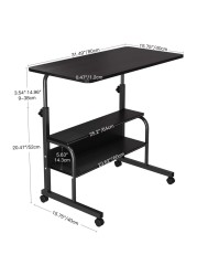 Computer Desk Home Office Desks Standing Adjustable Laptop Desk for Small Spaces, Portable Work Study Desk Table, Modern Pc Gaming Desk with Storage for Bedroom