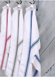 ماهمير® مناشف اطباق مقاس 16 × 27 انش (40 × 70 سم) 100% من القطن المغزول حلقيا، مناشف مطبخ كتان فائقة الامتصاص، شريط تنظيف ناعم قابل لاعادة الاستخدام ومجموعة مناشف الشاي (6 قطع، رمادي)