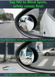 AL ARQAM Blind Spot Car Mirror 2 Pack-2 Inch Round Rear View Convex Mirrors, Off Color
