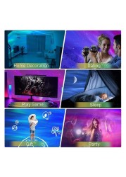 جهاز عرض Galaxy Aurora – جهاز عرض النجوم 3 في 1 LED Northern Lights مع 6 خيارات للضوضاء البيضاء ومكبر صوت بلوتوث جهاز عرض Starry Moonlight