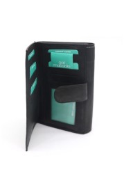 Gai Mattiolo Stylish Leather Wallet for Men - Black, Size 17.5 x 9.5 x 3