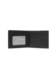 Inahom Bi-Fold Organised Wallet Flat Nappa Genuine and Smooth Leather Upper IM2021XDA0003-001-Black