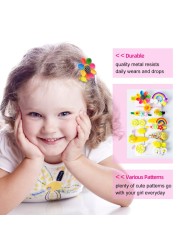 SKYNEO Baby Hair Clips Pin Barrettes for Girls Toddler Girls Accessories Kids Clips Styling Flower Rainbow Candy Fruits Butterfly Cute 42 Pieces