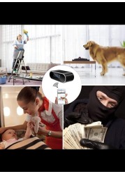 Radiotronics WiFi Camera 1080p Motion Detection Digital Table Clock Portable Rechargeable Night Vision 64GB Support