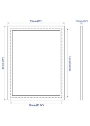 Frame Can Be Used Hanging Or Standing Both Horizontally Black 30X40cm