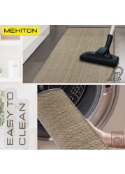 MEKITON - Set of 2 PCs Premium Anti-Fatigue, Non-Skid Natural Rubber Kitchen Floor Mats, Washable Runner Rugs for Kitchen Floor Front of Sink, Laundry Room 45X120CM + 45X75CM (Oats)