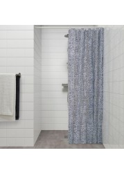Shower Curtain White/Blue 180X200cm