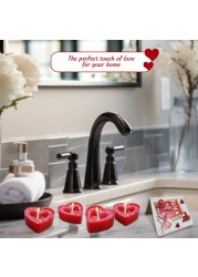 Jinou Valentine&#39;s day gift &ndash; Heart Shape Candles Encased in Premium Quality Bamboo box &ndash; Gift for Wife, Husband, Boyfriend and Girlfriend
