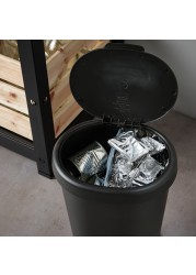 Bin With Lid Black Thanks To The Small Openings 8L