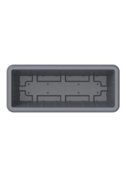 Cosmoplast Cedargrain Rectangular Planter With Tray Grey 18inch