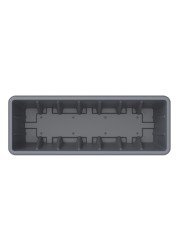 Cosmoplast Cedargrain Rectangular Planter With Tray Grey 30inch